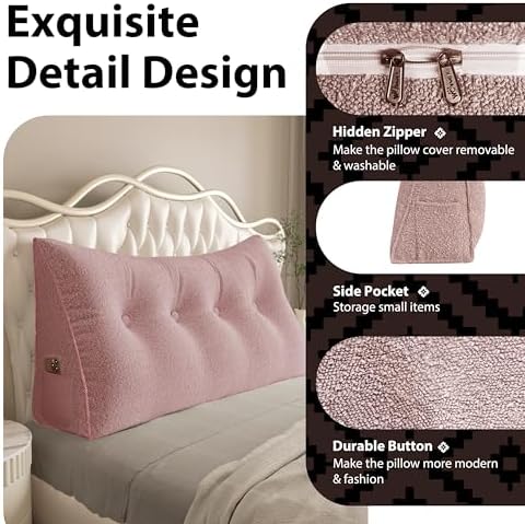 Triangle Reading Pillow King Size XXL Wedge Headboard Extra Large Back Support - Image 3