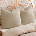 PHF 100% Cotton Waffle Weave Throw Pillow Cover, No Insert, 2 Pack Elegant Home by PHF