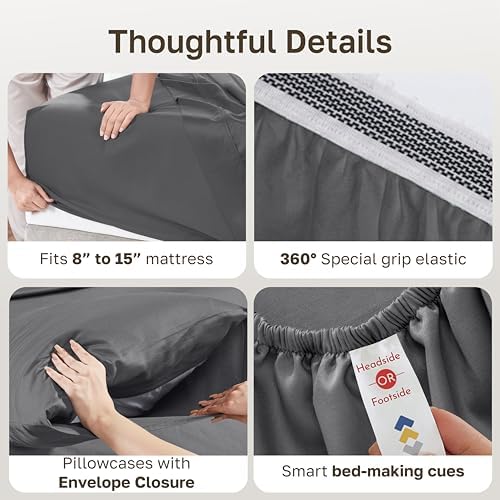 California Design Den 100% Organic Cotton Queen Size Sheet Set - Image 4