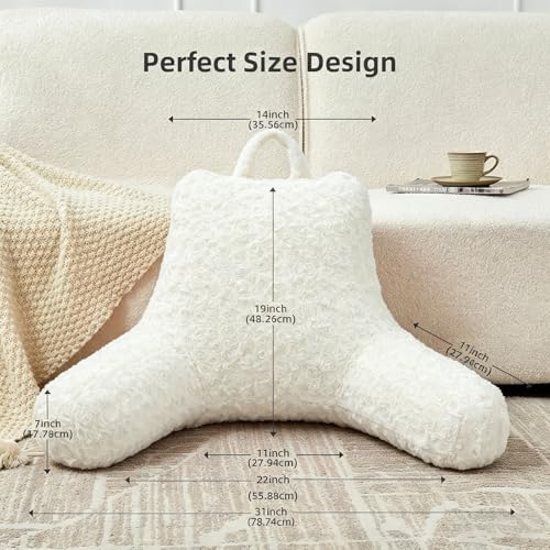 Reading Pillow, Rose Velvet Back Pillow - Image 2