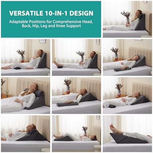 Bedluxe Wedge Pillow Set for After Surgery, Orthopedic Bed Wedge - Image 2