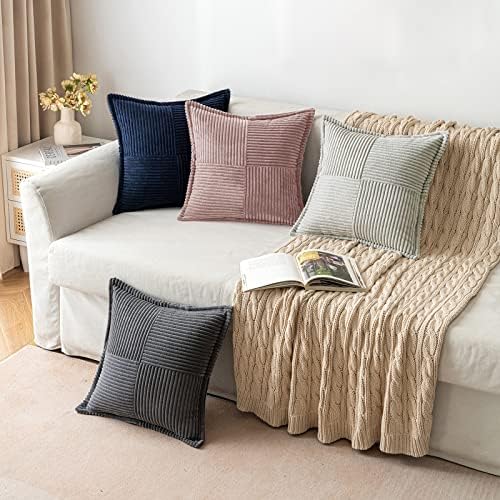 MIULEE Decorative Lumbar Throw Pillow Covers 12x20 Inch Blush Pink 2 Pack - Image 5