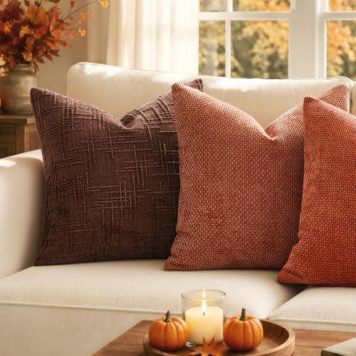 MIULEE Fall Decorative Rust Couch Throw Pillow Covers 20x20 Inch 2 Pack - Image 2