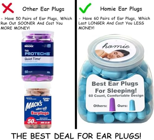 Homie Foam Earplugs for Sleeping, 60 Pair - Image 4