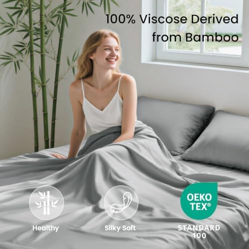 Love's cabin 3 Piece Twin XL Sheet Set, 100% Rayon Derived from Bamboo - Image 2