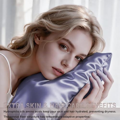 LYSHIN Silk Pillow Cases 2 Pack Standard Size - Image 3