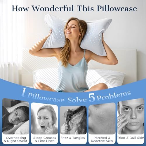 Cooling Pillow Cases 2 Pack Queen Size Cooling Pillowcases - Image 4