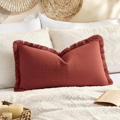 100% Cotton 12x20 Inch Lumbar Pillow Cover by KevinTextile