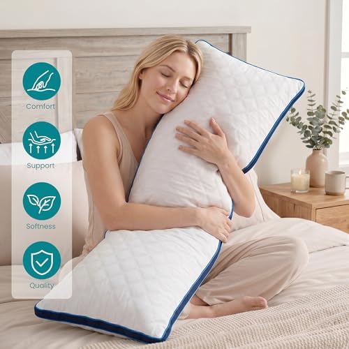 Oubonun Full Body Pillow for Side Sleeper, Adjustable Firm Long Bed Pillow - Image 2