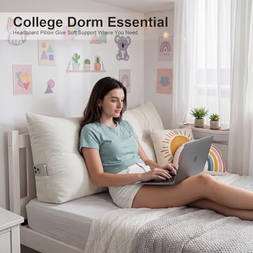 Gnostik Dorm Headboard Pillows Twin XL Triangular Wedge Pillows - Image 2
