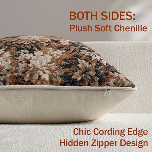 DEZENE Pack of 1 Vintage Floral Lumbar Pillow Covers 12x20 Boho Farmhouse - Image 3