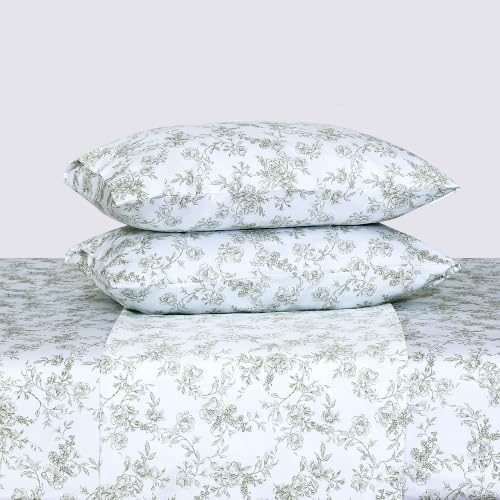 Feather & Stitch 100% Cotton Sateen 500 TC Twin Size Bed Sheet Set - Image 4