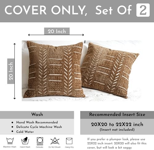 BlissBlush Decorative Throw Pillow Covers 20X20 Set of 2, Cozy Soft Accent - Image 3