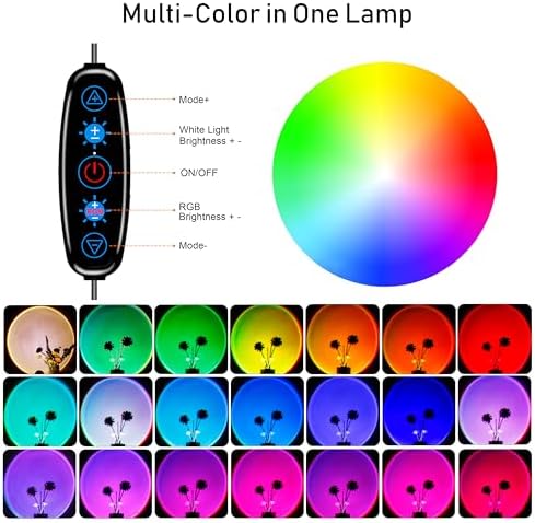 XEBKOR Sunset Lamp Projector Multicolor Changing LED Projection Lamps - Image 3