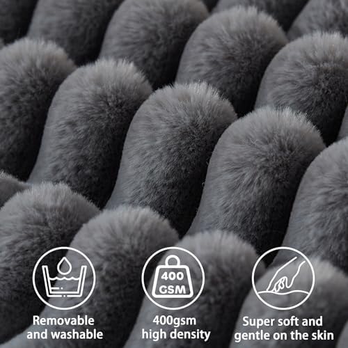 Headboard Pillow + A Long Neck Roll Pillow Body Pillow，Faux Fur Headboard Wedge - Image 3
