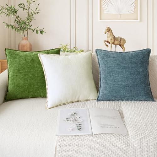 CaliTime Decorative Couch Throw Pillow Covers 18 X 18 Inches Cream - Image 5