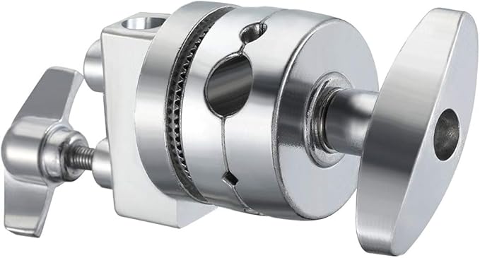 Aluminum Alloy Multi Functional Heavy Duty 2.5 inch Grip Head Swivel Head Clamp Holder Bracket Adapter with 1/2",1/4",3/8", 5/8" Mount for Light Stand, Extension Boom Arm,Photographic Equipment