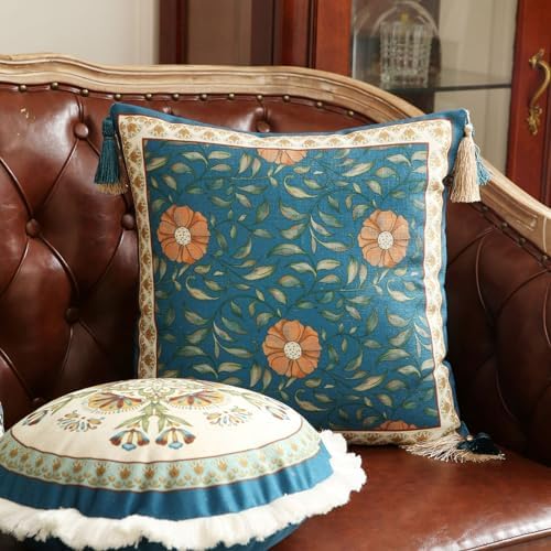 patdrea Designer Vintage Linen Throw Pillow Cover - Image 2