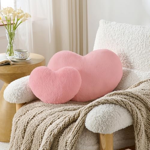 2PCS Heart Throw Pillows Room Decor Home Decor Bedroom Decor - Image 2