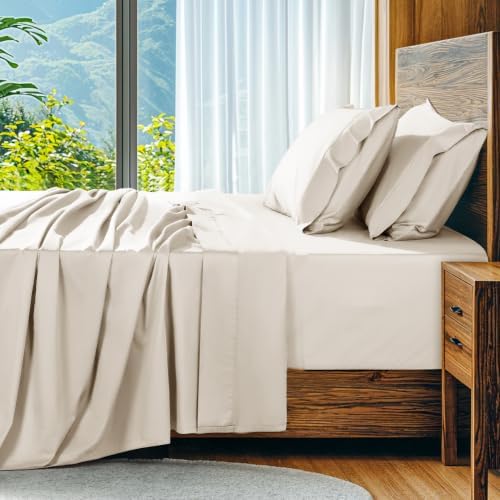 SONORO KATE 1000 Series 100% Egyptian Cotton King Sheets, Extra Deep Pocket by SONOROKATE