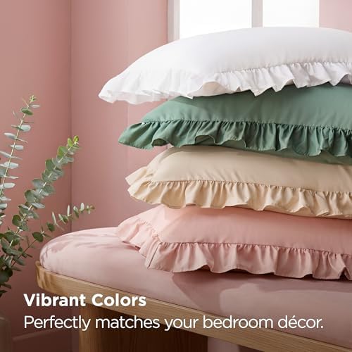Bedsure Ruffle King Size Pillow Cases Set of 2 - Image 7