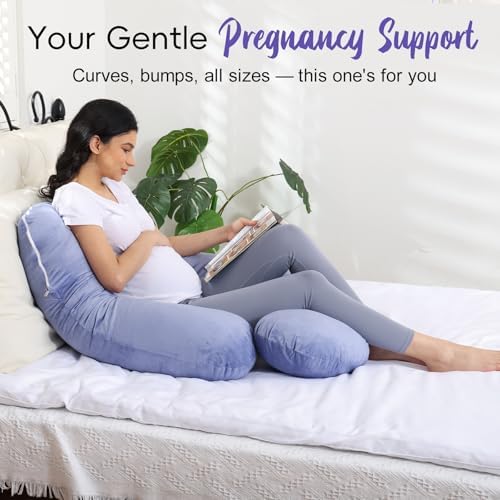 Pregnancy Pillow for Sleeping, Soft 57“ Full Body Maternity Pillow, U Shaped - Image 3