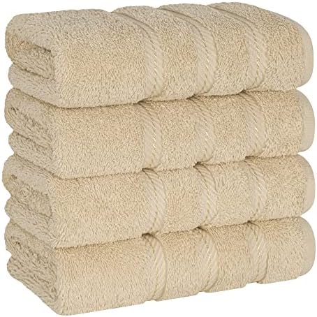 American Soft Linen 100% Cotton Luxury Turkish Towels, 4 PC Hand Towel Set by AmericanSoftLinen
