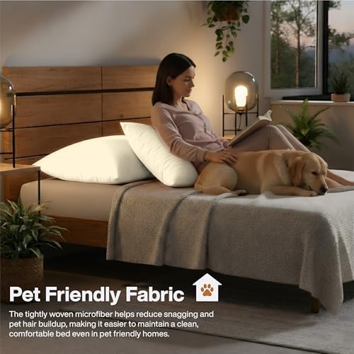 QUEENSBAY Queen Pillow Cases Set of 2, Microfiber Cooling Pillowcases, Soft - Image 7