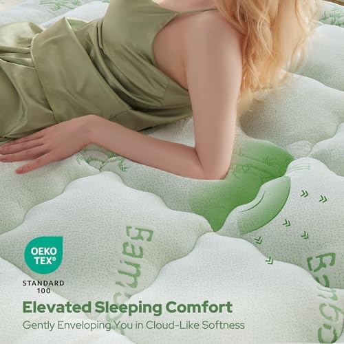 BEDLORE Full Size Mattress Topper Viscose Bamboo, Pillow Top Mattress Pad - Image 2
