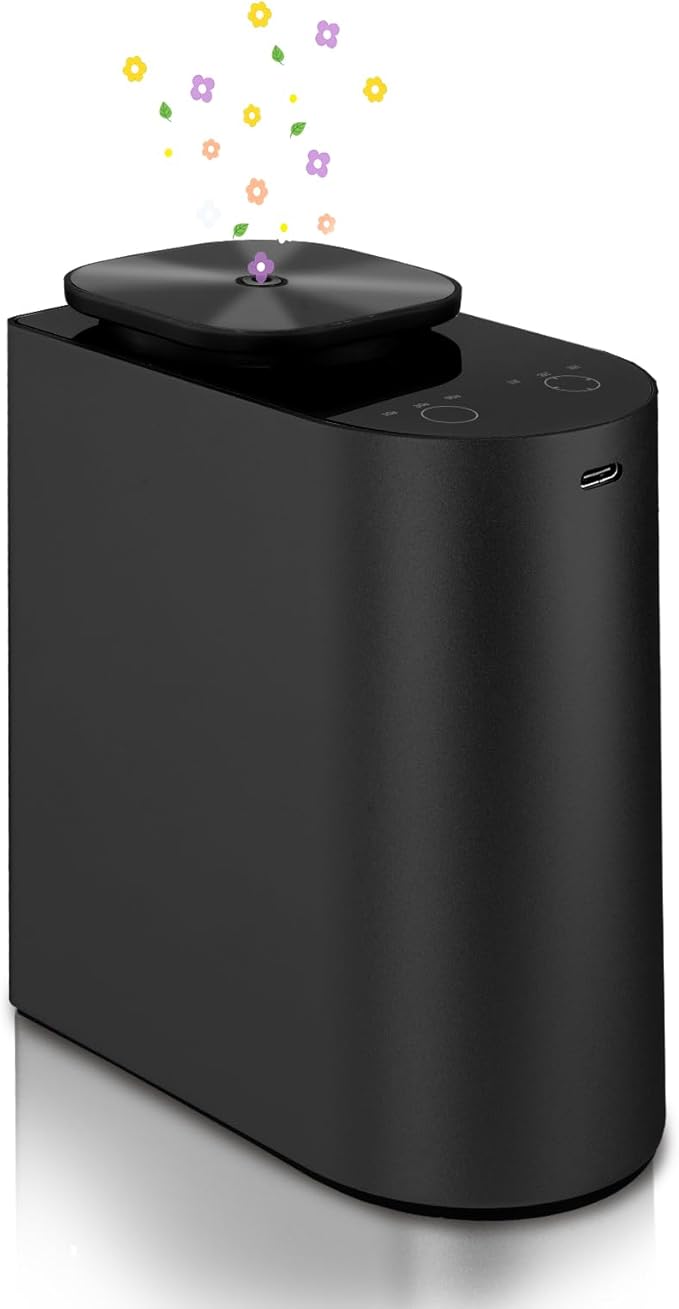 Waterless Essential Oil Diffuser，4000 mAh Large Battery, 100ml Capacity, Suitable for Hotels, Large Rooms, Offices, bedrooms，Aluminum Alloy Desktop Scent Diffuser，Covers 1000 Sq.Ft