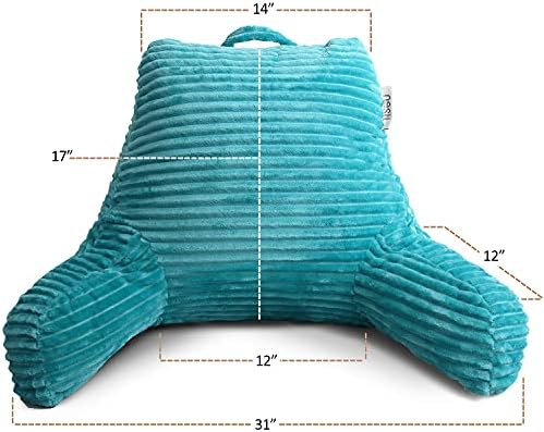 Nestl Reading Pillow with Shredded Memory Foam, Luxe Cut Plush Back Pillow - Image 2
