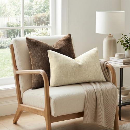 decorUhome Chenille Decorative Throw Pillow Covers 12x20 Set of 2 - Image 4