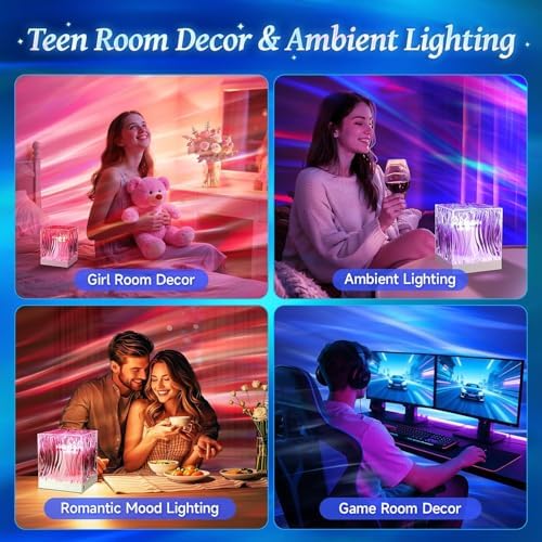 Mubarek Northern Lights for Bedroom,15 White Noise + Bluetooth Galaxy Light Projector,RGB Multi-Color Lamps for Night Stands Home Decor Living Room Night Light for Kids Gifts for Teen Girls - Image 6