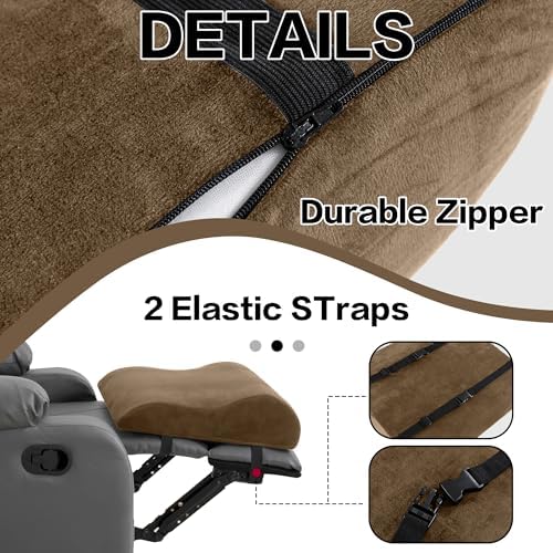 HOMBYS Extra Large Recliner Leg Pillow, Foam Foot Rest Cushion Wave Shape - Image 6