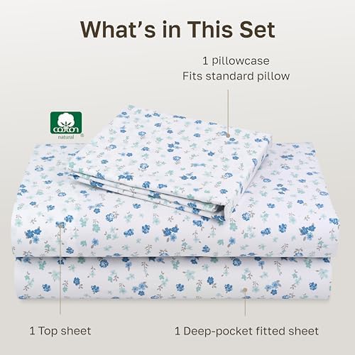 California Design Den 100% Cotton Sateen 3 Pc Dorm Sheets Twin XL Set - Image 4