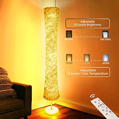 WORLD WIN 61'' RGB LED Corner Floor Lamp, Round with Disc Base - Image 3