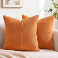 Fancy Homi 2 Packs Orange Fall Decorative Throw Pillow Covers 16x16 Inch by Fancy+Homi