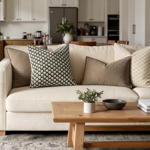 MIULEE Floral Print Decorative Euro Pillow Covers 22x22 - Image 3