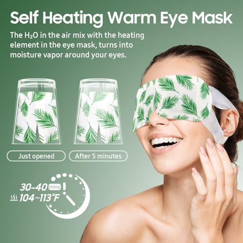 BeHoomi 20 Packs Steam Eye Mask, Heated Eye Mask Warm Compress - Image 5