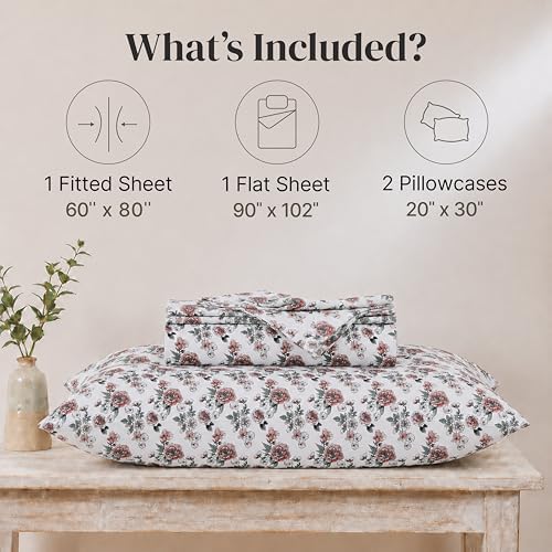 Modern Threads Printed 4-Piece Extra Soft Bedding Sheets & Pillowcase Set - Image 3
