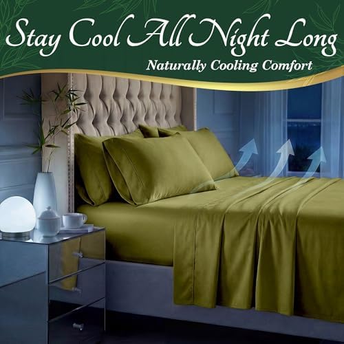 DECOLURE 100% Viscose Derived from Bamboo Sheets Twin Size, Luxury 4 Pc Set - Image 3
