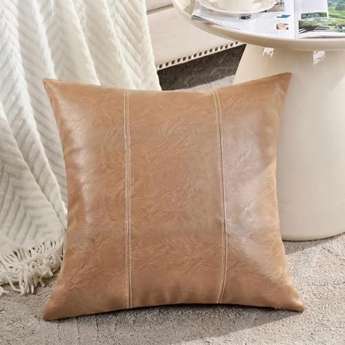 Fancy Homi Tan Decorative Throw Pillow Covers 18x18 Inch by Fancy+Homi