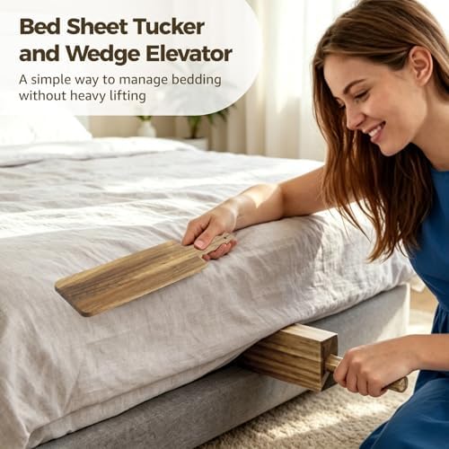 2 PCS Mattress Lifter Tool, Bed Sheet Tucker and Wedge Elevator, Bedding Paddle - Image 2