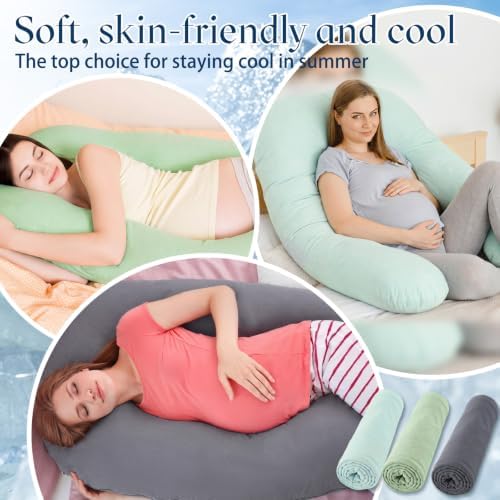 Hahafelt 3 Pcs U-Shaped Pregnancy Pillow Cover - Image 6