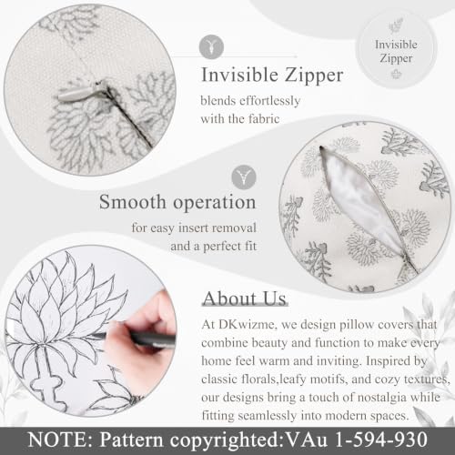 Vintage Botanical Lumbar Pillow Cover 12X20 Pack of 1, Double-Sided Floral - Image 4