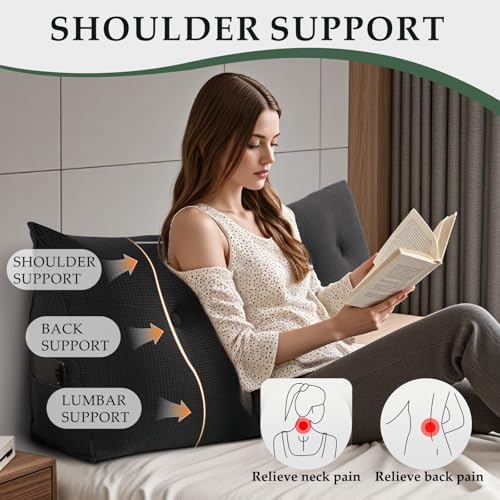 Headboard Pillow Queen, Wall Backrest Wedge Pillow Headboard - Image 3