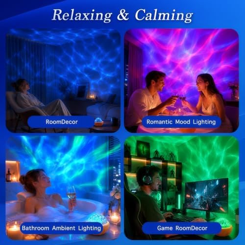 Northern Light Projector Night Light with Remote Control, Orange - Image 2