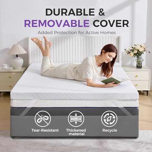 BDEUS King Size 2 Inch Gel Memory Foam Mattress Topper - Image 3
