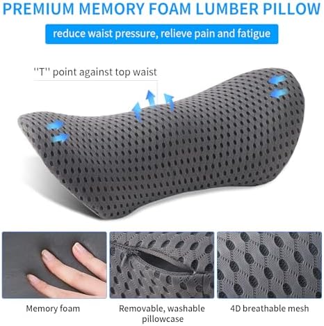 Lumbar Pillow, Memory Foam Lumbar Support Pillow - Image 2