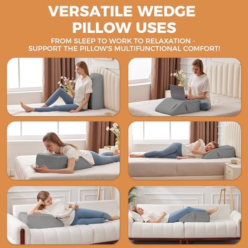 BIEEZZK Leg Elevation Pillow Blood Circulation, 23.6×16.8×8in - Image 7